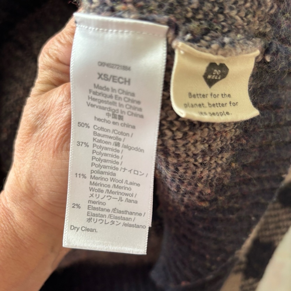 NWOT Madewell Plaid-Mix Colburne Cardigan Sweater Coziest Textured Yarn SZ XS - Picture 11 of 12
